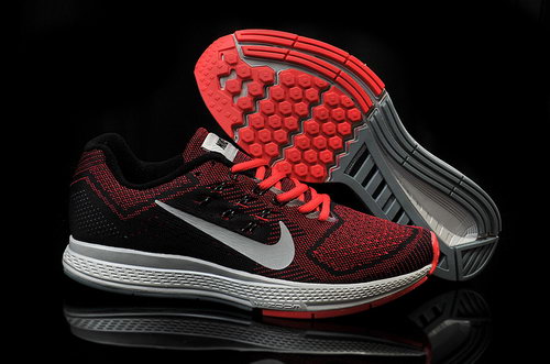 Mens Nike Air Zoom Structure 18 Black Red Grey Taiwan